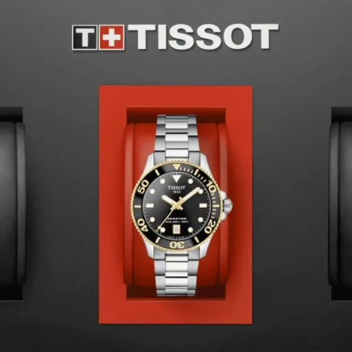 montre femme TISSOT T-Sport SEASTAR 1000 acier argenté