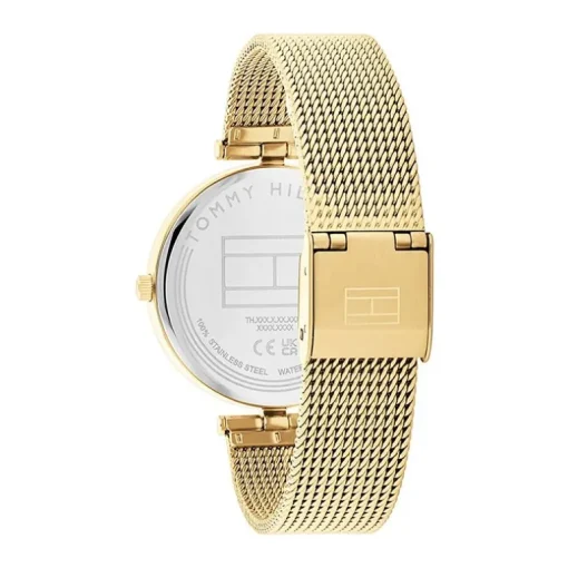 Montre Femme TOMMY HILFIGER ELLA VERT Acier Milanais Doré