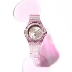 Montre Femme CASIO TIMELESS "POP" Résine Rose Transparente