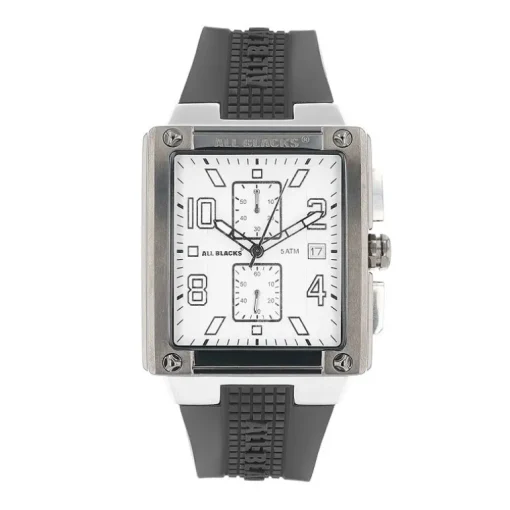 Montre Homme ALL BLACKS BLANC Silicone Noir