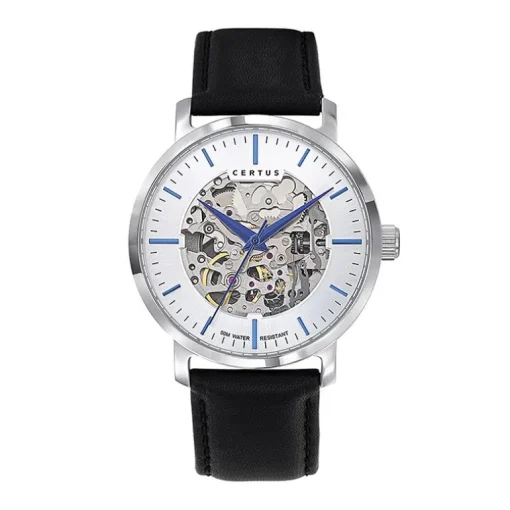 Montre Homme Analogique CERTUS Cuir Noir 611150