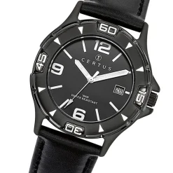 Montre Homme Analogique CERTUS Cuir Noir 611069