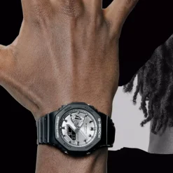 Montre homme Andigitale Casio G-Shock Silicone Noir GA-2100SB-1AER
