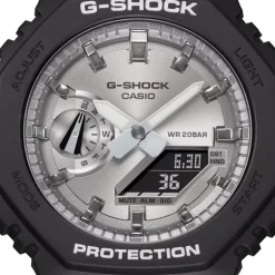Montre homme Andigitale Casio G-Shock Silicone Noir GA-2100SB-1AER