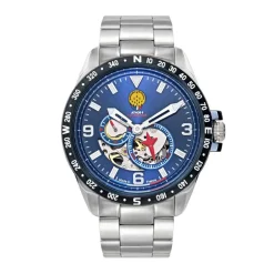Montre Homme Automatique Athos 6 Patrouille de France Acier Argenté 668124