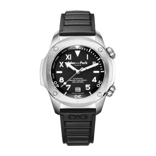 Montre Homme Automatique EDEN PARK FRENCH FLAIR SPORT DIVER Silicone Noir