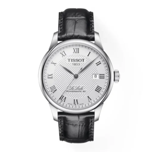 montre Homme automatique TISSOT T-Classic LE LOCLE POWERMATIC 80 cuir noir T0064071603300