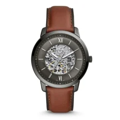 montre homme automatique FOSSIL Neutra cuir brun