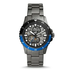 montre homme automatique FOSSIL FB-01 acier gris anthracite