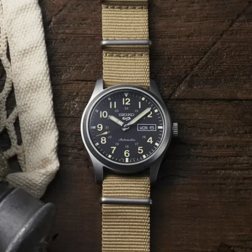 Montre Homme Automatique SEIKO 5 Nylon Beige