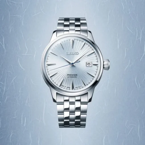 Montre Homme Automatique SEIKO Présage Cocktail Sky Diving Acier Argenté SRPE19J1