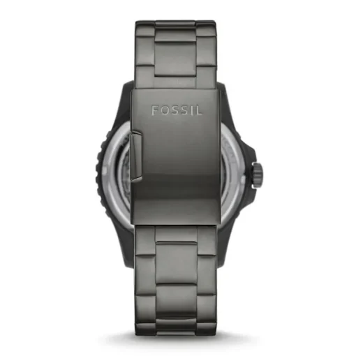 montre homme automatique FOSSIL FB-01 acier gris anthracite