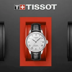 montre Homme automatique TISSOT T-Classic LE LOCLE POWERMATIC 80 cuir noir T0064071603300
