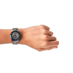 montre homme automatique FOSSIL FB-01 acier gris anthracite