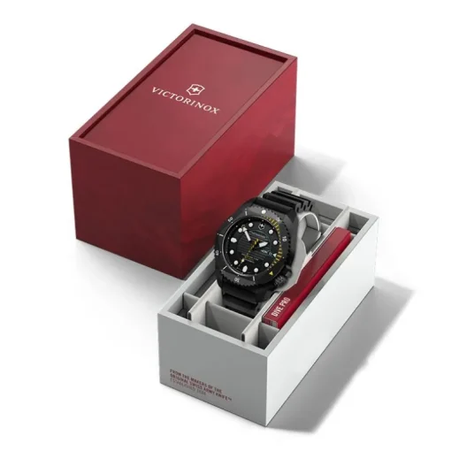 Montre Homme Automatique Antimagnétique Victorinox Dive Pro Quartz Silicone Jaune 241997