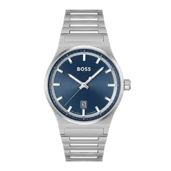 Montre Homme BOSS CANDOR BLEU Acier Argenté