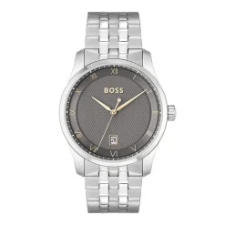 Montre Homme BOSS PRINCIPLE NOIR Acier Argenté