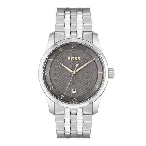 Montre Homme BOSS PRINCIPLE NOIR Acier Argenté