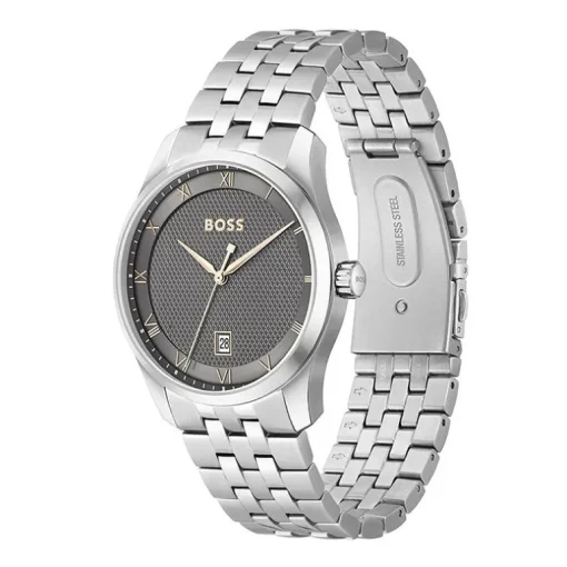 Montre Homme BOSS PRINCIPLE NOIR Acier Argenté