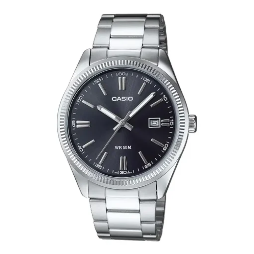 Montre Homme CASIO CLASSIC NOIR Acier Argenté