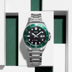 Montre Homme CASIO TIMELESS "STANDARD" NOIR Acier Argenté