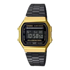 Montre Homme CASIO Vintage Acier Noir A168WEGB-1BEF
