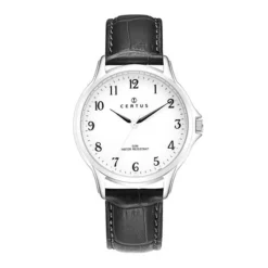 Montre Homme Certus Bracelet Cuir Noir 610881