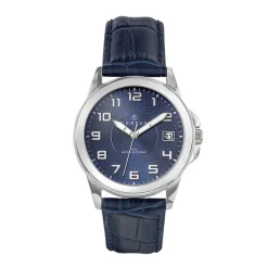 Montre homme CERTUS Cuir Bleu