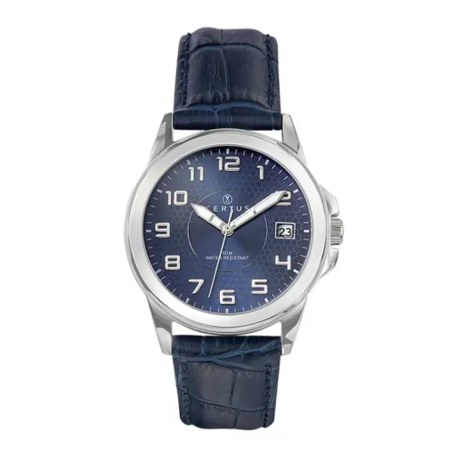 Montre homme CERTUS Cuir Bleu