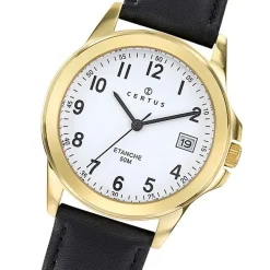 Montre Homme CERTUS Cuir Noir 612384