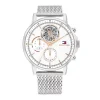Montre Homme Chronographe TOMMY HILFIGER STEWART Sport Lux Timer Acier Argenté 1710682