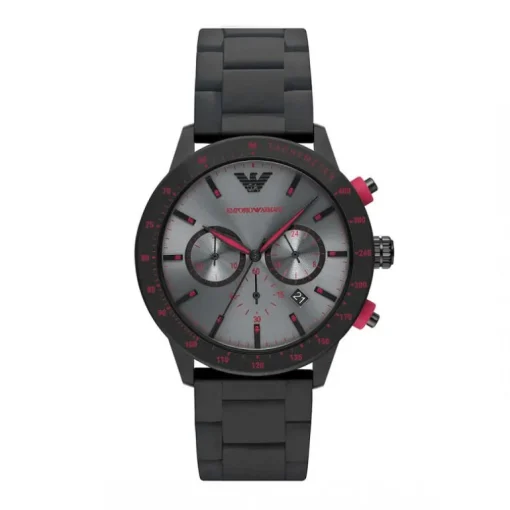Montre Homme Chronographe Emporio Armani Mario acier noir
