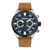 montre homme chronographe TIMBERLAND TIDEMARK cuir marron
