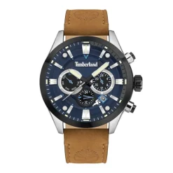 montre homme chronographe TIMBERLAND TIDEMARK cuir marron