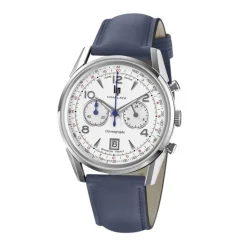 montre homme chronographe LIP Himalaya cuir bleu