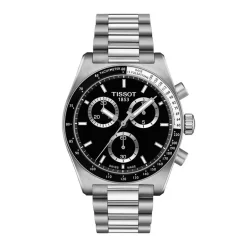 Montre homme chronographe Tissot PR516 acier argenté cadran noir T1494171105100