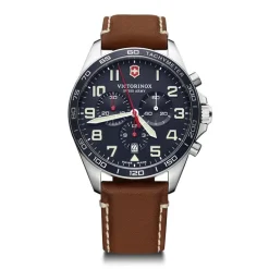 Montre Homme Chronographe Victorinox Fieldforce Cuir Marron 241854