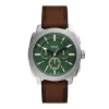 Montre Homme Chronographe FOSSIL Machine Cuir Marron FS6100
