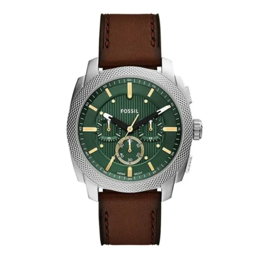 Montre Homme Chronographe FOSSIL Machine Cuir Marron FS6100