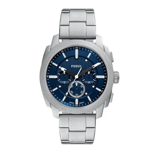 Montre Homme Chronographe FOSSIL Machine Acier Argenté FS6096