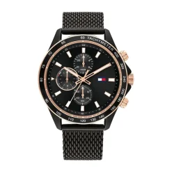Montre Homme Chronographe TOMMY HILFIGER MILES Acier Noir