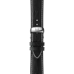 Montre homme chronographe Tissot tradition acier argenté cuir noir T0636171605700