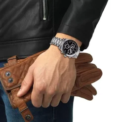 Montre homme chronographe Tissot PR516 acier argenté cadran noir T1494171105100