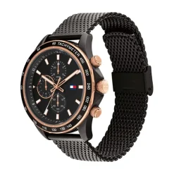 Montre Homme Chronographe TOMMY HILFIGER MILES Acier Noir