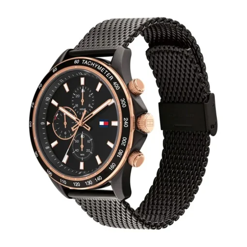 Montre Homme Chronographe TOMMY HILFIGER MILES Acier Noir