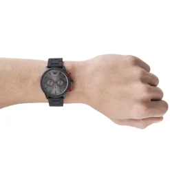 Montre Homme Chronographe Emporio Armani Mario acier noir