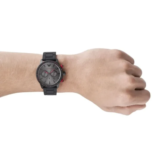 Montre Homme Chronographe Emporio Armani Mario acier noir