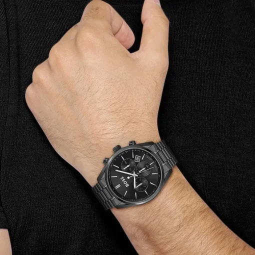 Montre Homme Chronographe Champion BOSS Acier Noir