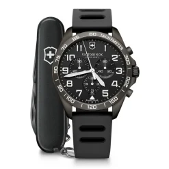Montre Homme Chronographe Victorinox Fieldforce Sport Silicone Noir 241926.1
