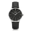 Montre Homme Cluse Aravis leather silver black